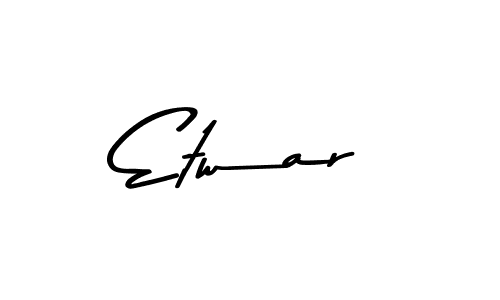 Check out images of Autograph of Etwar name. Actor Etwar Signature Style. Asem Kandis PERSONAL USE is a professional sign style online. Etwar signature style 9 images and pictures png