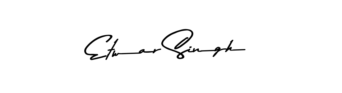 How to make Etwar Singh name signature. Use Asem Kandis PERSONAL USE style for creating short signs online. This is the latest handwritten sign. Etwar Singh signature style 9 images and pictures png