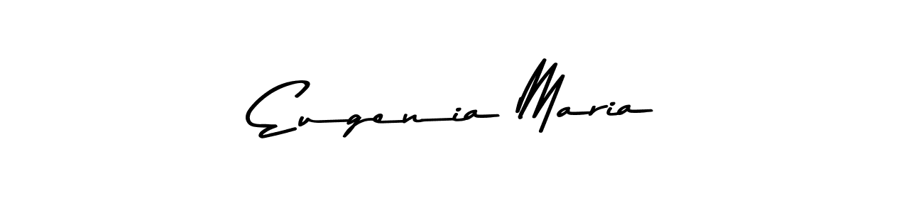 How to make Eugenia Maria name signature. Use Asem Kandis PERSONAL USE style for creating short signs online. This is the latest handwritten sign. Eugenia Maria signature style 9 images and pictures png