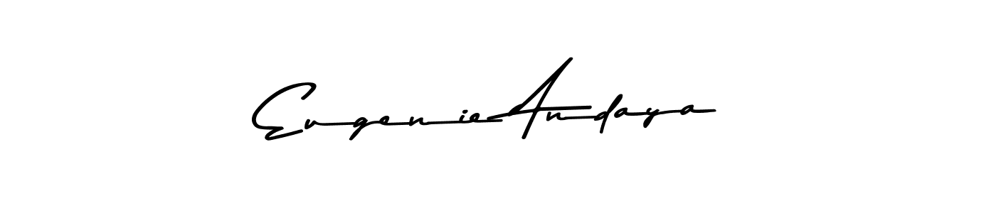 This is the best signature style for the Eugenie Andaya name. Also you like these signature font (Asem Kandis PERSONAL USE). Mix name signature. Eugenie Andaya signature style 9 images and pictures png