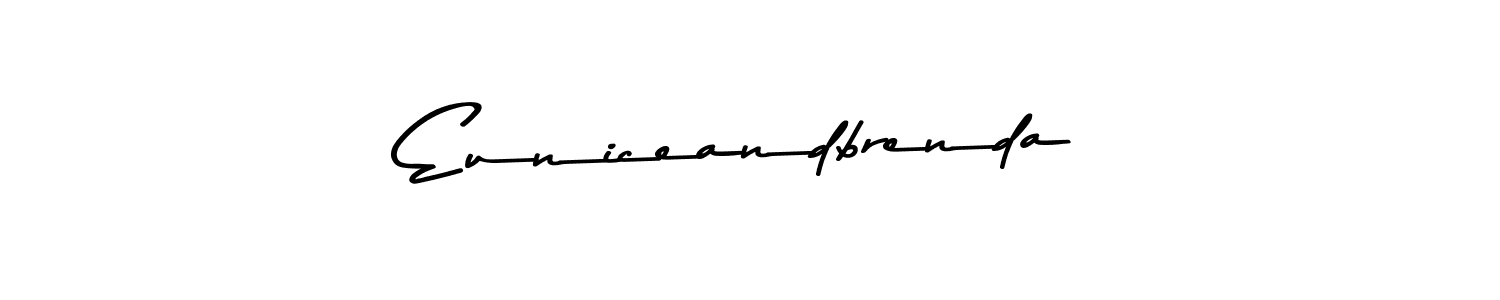 Create a beautiful signature design for name Euniceandbrenda. With this signature (Asem Kandis PERSONAL USE) fonts, you can make a handwritten signature for free. Euniceandbrenda signature style 9 images and pictures png