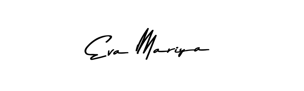 How to make Eva Mariya name signature. Use Asem Kandis PERSONAL USE style for creating short signs online. This is the latest handwritten sign. Eva Mariya signature style 9 images and pictures png