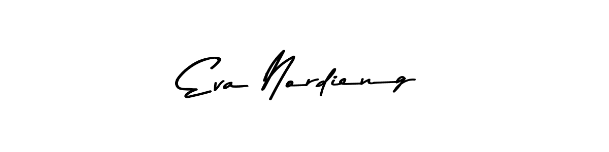 How to make Eva Nordieng name signature. Use Asem Kandis PERSONAL USE style for creating short signs online. This is the latest handwritten sign. Eva Nordieng signature style 9 images and pictures png