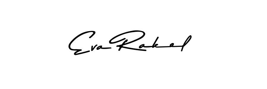 How to make Eva Rakel name signature. Use Asem Kandis PERSONAL USE style for creating short signs online. This is the latest handwritten sign. Eva Rakel signature style 9 images and pictures png