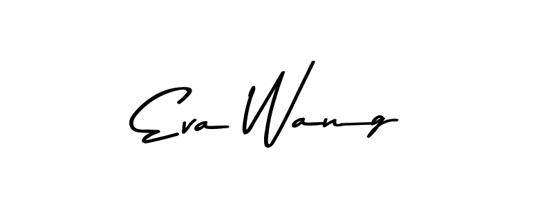 How to make Eva Wang name signature. Use Asem Kandis PERSONAL USE style for creating short signs online. This is the latest handwritten sign. Eva Wang signature style 9 images and pictures png