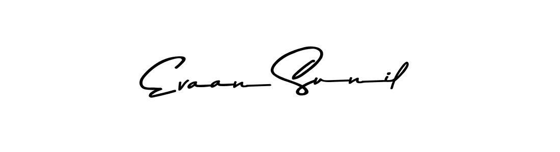 Design your own signature with our free online signature maker. With this signature software, you can create a handwritten (Asem Kandis PERSONAL USE) signature for name Evaan Sunil. Evaan Sunil signature style 9 images and pictures png