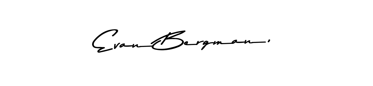 How to make Evan Bergman, name signature. Use Asem Kandis PERSONAL USE style for creating short signs online. This is the latest handwritten sign. Evan Bergman, signature style 9 images and pictures png