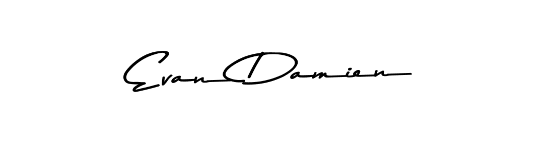 Design your own signature with our free online signature maker. With this signature software, you can create a handwritten (Asem Kandis PERSONAL USE) signature for name Evan Damien. Evan Damien signature style 9 images and pictures png