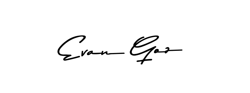 Use a signature maker to create a handwritten signature online. With this signature software, you can design (Asem Kandis PERSONAL USE) your own signature for name Evan Goz. Evan Goz signature style 9 images and pictures png