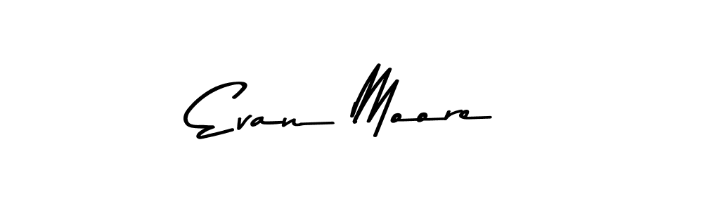 Create a beautiful signature design for name Evan Moore. With this signature (Asem Kandis PERSONAL USE) fonts, you can make a handwritten signature for free. Evan Moore signature style 9 images and pictures png