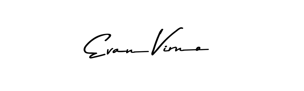 Design your own signature with our free online signature maker. With this signature software, you can create a handwritten (Asem Kandis PERSONAL USE) signature for name Evan Virno. Evan Virno signature style 9 images and pictures png