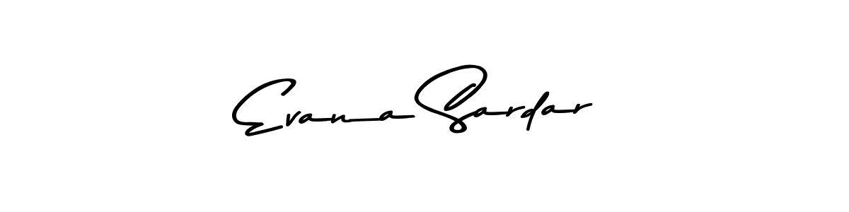 Make a beautiful signature design for name Evana Sardar. With this signature (Asem Kandis PERSONAL USE) style, you can create a handwritten signature for free. Evana Sardar signature style 9 images and pictures png