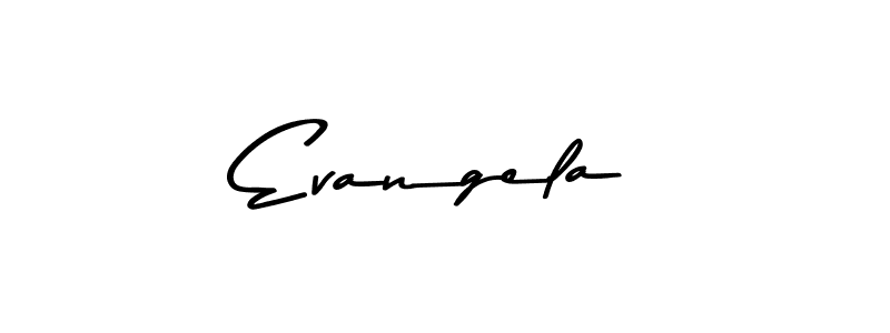 Create a beautiful signature design for name Evangela. With this signature (Asem Kandis PERSONAL USE) fonts, you can make a handwritten signature for free. Evangela signature style 9 images and pictures png