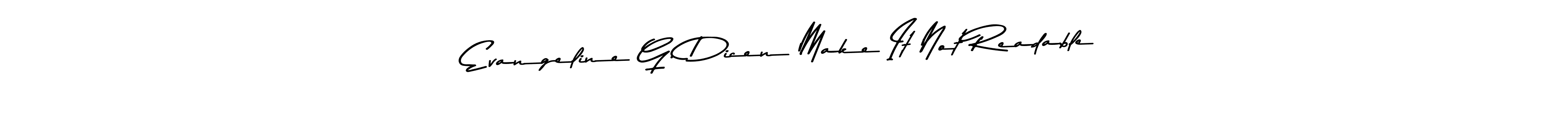 Also You can easily find your signature by using the search form. We will create Evangeline G. Dicen Make It Not Readable name handwritten signature images for you free of cost using Asem Kandis PERSONAL USE sign style. Evangeline G. Dicen Make It Not Readable signature style 9 images and pictures png