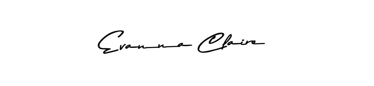 Design your own signature with our free online signature maker. With this signature software, you can create a handwritten (Asem Kandis PERSONAL USE) signature for name Evanna Claire. Evanna Claire signature style 9 images and pictures png