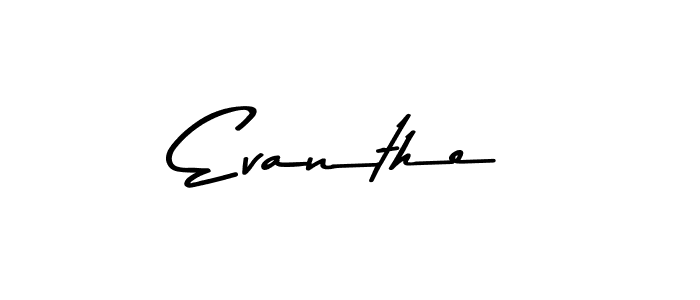 Use a signature maker to create a handwritten signature online. With this signature software, you can design (Asem Kandis PERSONAL USE) your own signature for name Evanthe. Evanthe signature style 9 images and pictures png