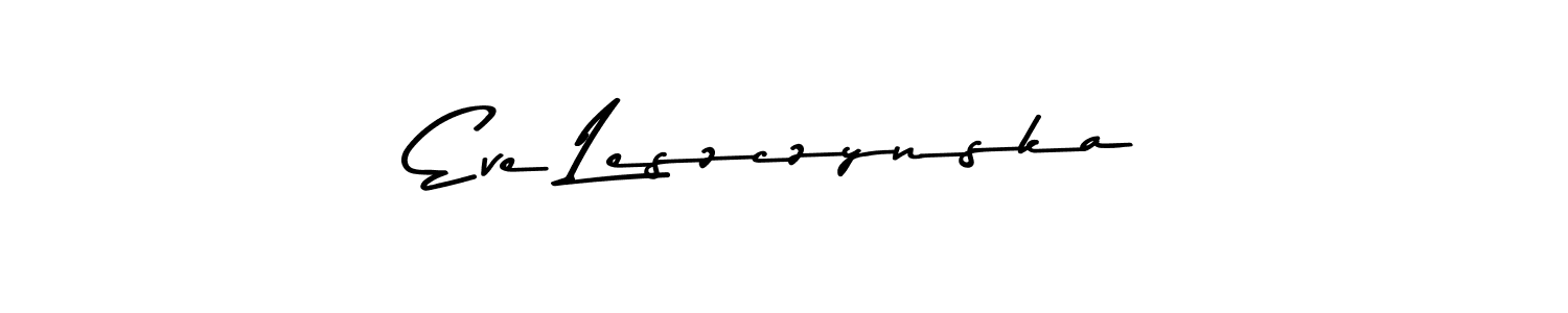 Asem Kandis PERSONAL USE is a professional signature style that is perfect for those who want to add a touch of class to their signature. It is also a great choice for those who want to make their signature more unique. Get Eve Leszczynska name to fancy signature for free. Eve Leszczynska signature style 9 images and pictures png
