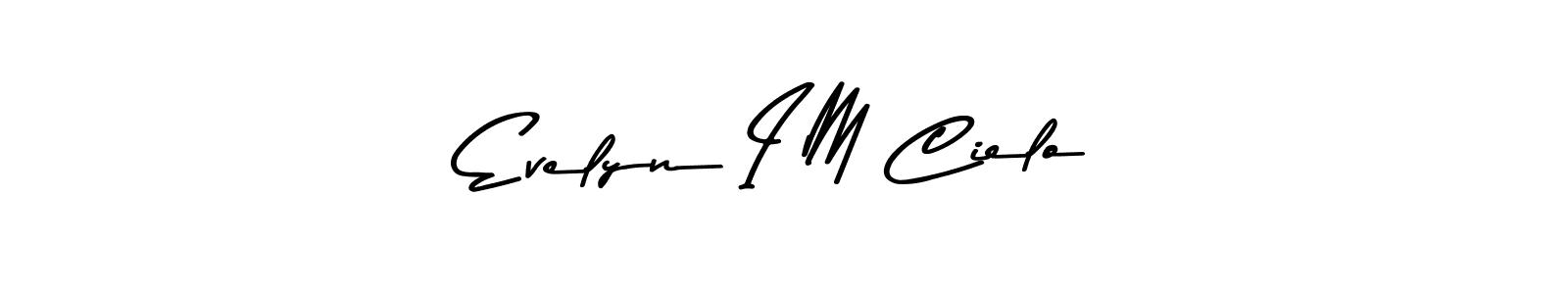 Evelyn I M Cielo stylish signature style. Best Handwritten Sign (Asem Kandis PERSONAL USE) for my name. Handwritten Signature Collection Ideas for my name Evelyn I M Cielo. Evelyn I M Cielo signature style 9 images and pictures png