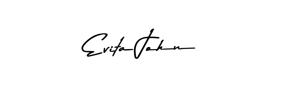 Similarly Asem Kandis PERSONAL USE is the best handwritten signature design. Signature creator online .You can use it as an online autograph creator for name Evita John. Evita John signature style 9 images and pictures png