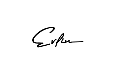 Create a beautiful signature design for name Evlin. With this signature (Asem Kandis PERSONAL USE) fonts, you can make a handwritten signature for free. Evlin signature style 9 images and pictures png
