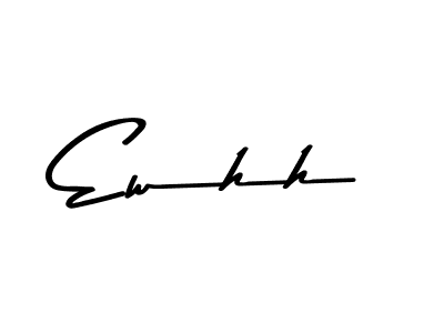 How to make Ewhh name signature. Use Asem Kandis PERSONAL USE style for creating short signs online. This is the latest handwritten sign. Ewhh signature style 9 images and pictures png