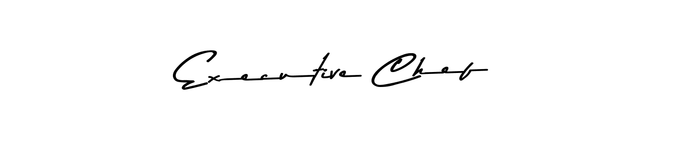 Create a beautiful signature design for name Executive Chef. With this signature (Asem Kandis PERSONAL USE) fonts, you can make a handwritten signature for free. Executive Chef signature style 9 images and pictures png