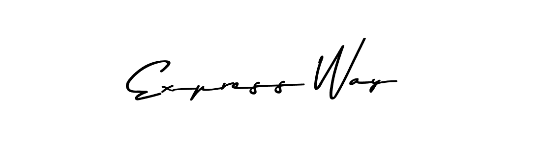 How to make Express Way name signature. Use Asem Kandis PERSONAL USE style for creating short signs online. This is the latest handwritten sign. Express Way signature style 9 images and pictures png