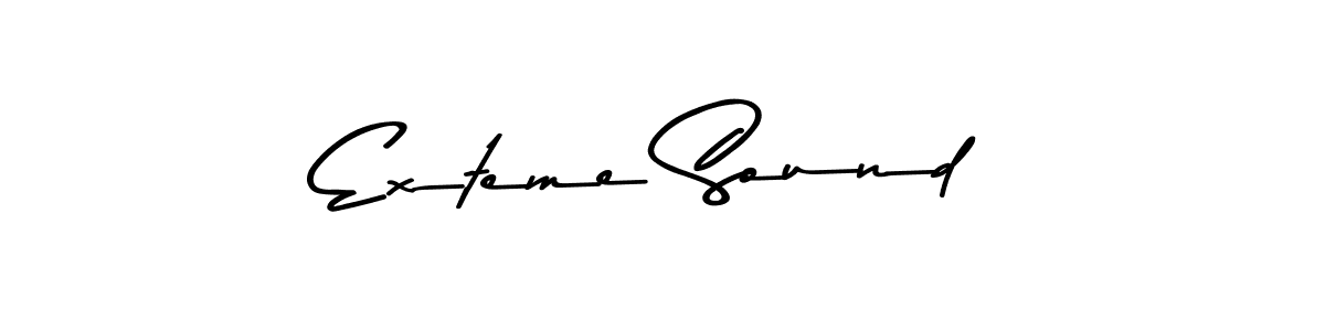 Create a beautiful signature design for name Exteme Sound. With this signature (Asem Kandis PERSONAL USE) fonts, you can make a handwritten signature for free. Exteme Sound signature style 9 images and pictures png