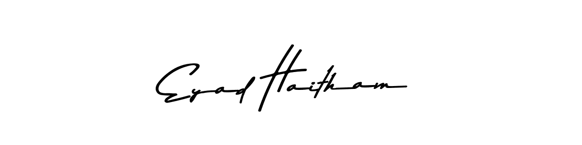 This is the best signature style for the Eyad Haitham name. Also you like these signature font (Asem Kandis PERSONAL USE). Mix name signature. Eyad Haitham signature style 9 images and pictures png