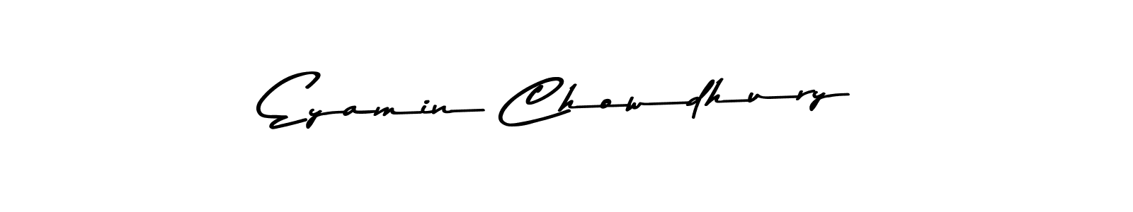 Also You can easily find your signature by using the search form. We will create Eyamin Chowdhury name handwritten signature images for you free of cost using Asem Kandis PERSONAL USE sign style. Eyamin Chowdhury signature style 9 images and pictures png