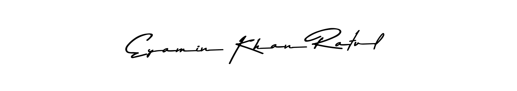 Asem Kandis PERSONAL USE is a professional signature style that is perfect for those who want to add a touch of class to their signature. It is also a great choice for those who want to make their signature more unique. Get Eyamin Khan Ratul name to fancy signature for free. Eyamin Khan Ratul signature style 9 images and pictures png