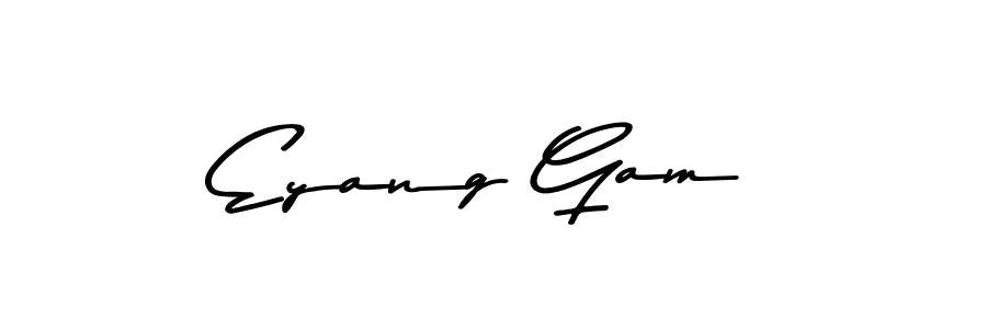 Make a beautiful signature design for name Eyang Gam. With this signature (Asem Kandis PERSONAL USE) style, you can create a handwritten signature for free. Eyang Gam signature style 9 images and pictures png