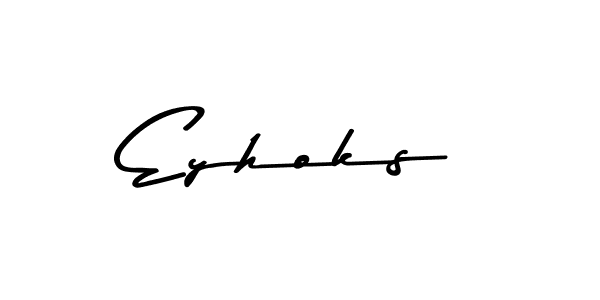 if you are searching for the best signature style for your name Eyhoks. so please give up your signature search. here we have designed multiple signature styles  using Asem Kandis PERSONAL USE. Eyhoks signature style 9 images and pictures png