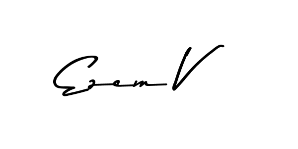 How to Draw Ezem V signature style? Asem Kandis PERSONAL USE is a latest design signature styles for name Ezem V. Ezem V signature style 9 images and pictures png