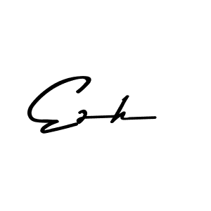 Design your own signature with our free online signature maker. With this signature software, you can create a handwritten (Asem Kandis PERSONAL USE) signature for name Ezh. Ezh signature style 9 images and pictures png