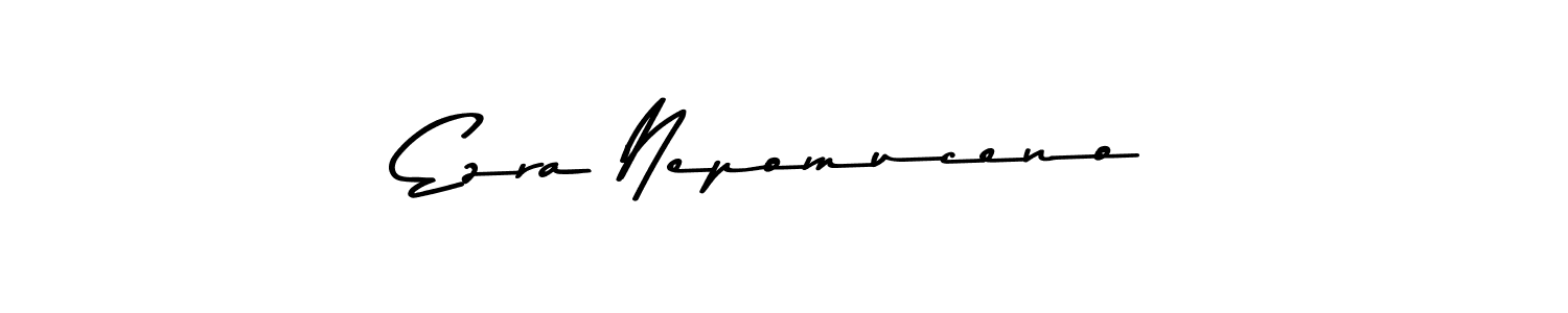 if you are searching for the best signature style for your name Ezra Nepomuceno. so please give up your signature search. here we have designed multiple signature styles  using Asem Kandis PERSONAL USE. Ezra Nepomuceno signature style 9 images and pictures png