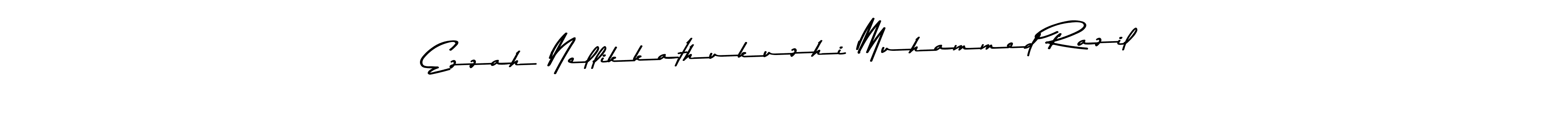 Here are the top 10 professional signature styles for the name Ezzah Nellikkathukuzhi Muhammed Razil. These are the best autograph styles you can use for your name. Ezzah Nellikkathukuzhi Muhammed Razil signature style 9 images and pictures png