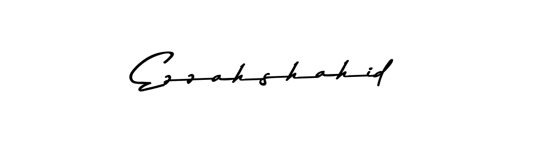 How to make Ezzahshahid name signature. Use Asem Kandis PERSONAL USE style for creating short signs online. This is the latest handwritten sign. Ezzahshahid signature style 9 images and pictures png