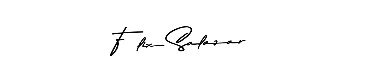 Create a beautiful signature design for name Félix Salazar. With this signature (Asem Kandis PERSONAL USE) fonts, you can make a handwritten signature for free. Félix Salazar signature style 9 images and pictures png