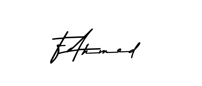 Design your own signature with our free online signature maker. With this signature software, you can create a handwritten (Asem Kandis PERSONAL USE) signature for name F Ahmed. F Ahmed signature style 9 images and pictures png