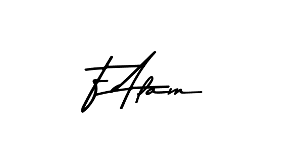 Make a beautiful signature design for name F Alam. With this signature (Asem Kandis PERSONAL USE) style, you can create a handwritten signature for free. F Alam signature style 9 images and pictures png