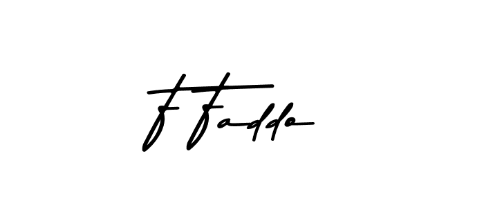 Make a beautiful signature design for name F Faddo. With this signature (Asem Kandis PERSONAL USE) style, you can create a handwritten signature for free. F Faddo signature style 9 images and pictures png