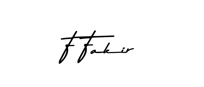 Make a beautiful signature design for name F Fakir. With this signature (Asem Kandis PERSONAL USE) style, you can create a handwritten signature for free. F Fakir signature style 9 images and pictures png