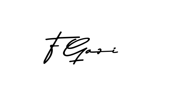 The best way (Asem Kandis PERSONAL USE) to make a short signature is to pick only two or three words in your name. The name F Gazi include a total of six letters. For converting this name. F Gazi signature style 9 images and pictures png