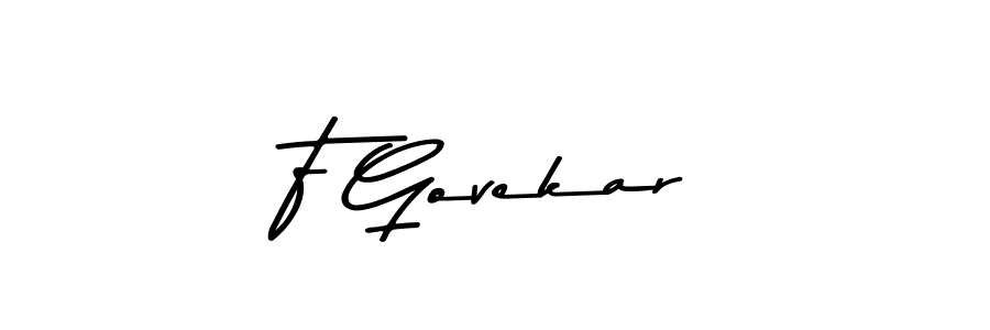 Also You can easily find your signature by using the search form. We will create F Govekar name handwritten signature images for you free of cost using Asem Kandis PERSONAL USE sign style. F Govekar signature style 9 images and pictures png