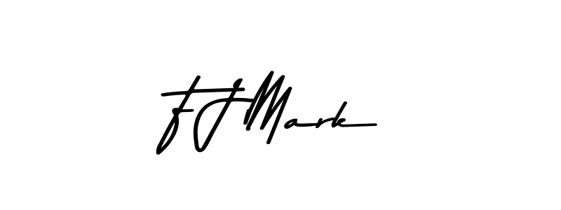 How to make F J Mark name signature. Use Asem Kandis PERSONAL USE style for creating short signs online. This is the latest handwritten sign. F J Mark signature style 9 images and pictures png