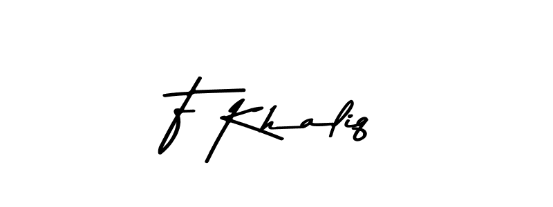 This is the best signature style for the F Khaliq name. Also you like these signature font (Asem Kandis PERSONAL USE). Mix name signature. F Khaliq signature style 9 images and pictures png