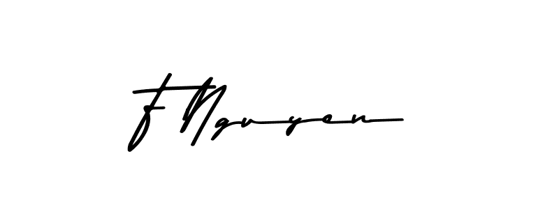 The best way (Asem Kandis PERSONAL USE) to make a short signature is to pick only two or three words in your name. The name F Nguyen include a total of six letters. For converting this name. F Nguyen signature style 9 images and pictures png