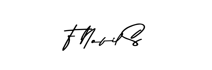 Design your own signature with our free online signature maker. With this signature software, you can create a handwritten (Asem Kandis PERSONAL USE) signature for name F Nofil S. F Nofil S signature style 9 images and pictures png