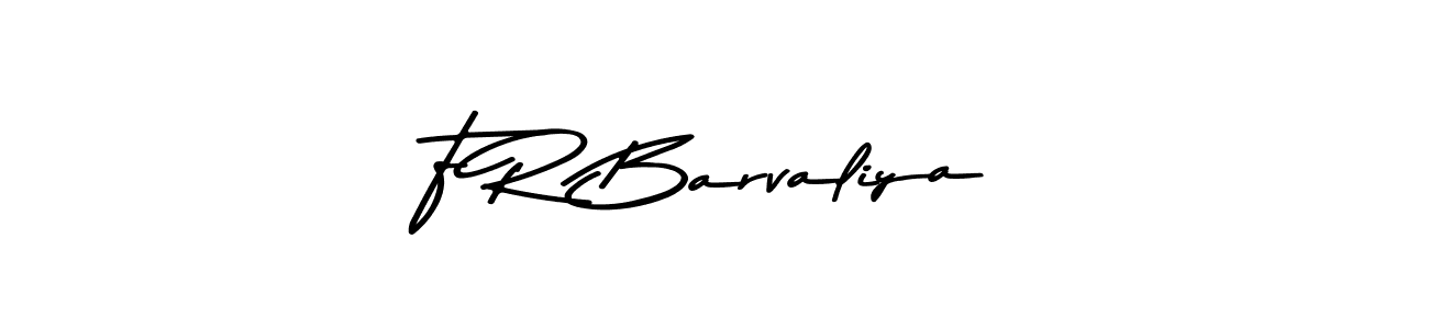How to make F R Barvaliya signature? Asem Kandis PERSONAL USE is a professional autograph style. Create handwritten signature for F R Barvaliya name. F R Barvaliya signature style 9 images and pictures png